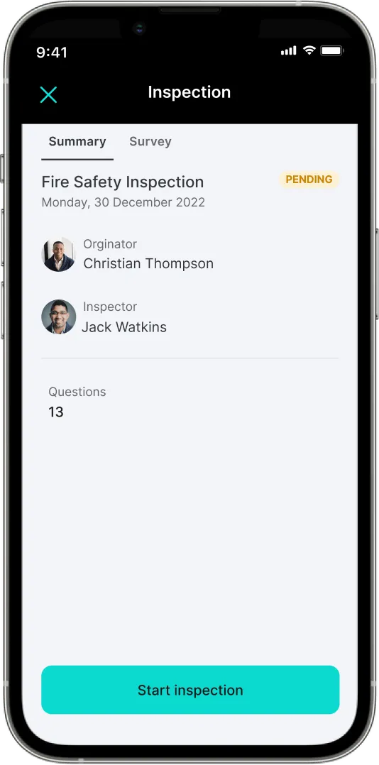 Our mobile and desktop construction management software makes recording inspections simple