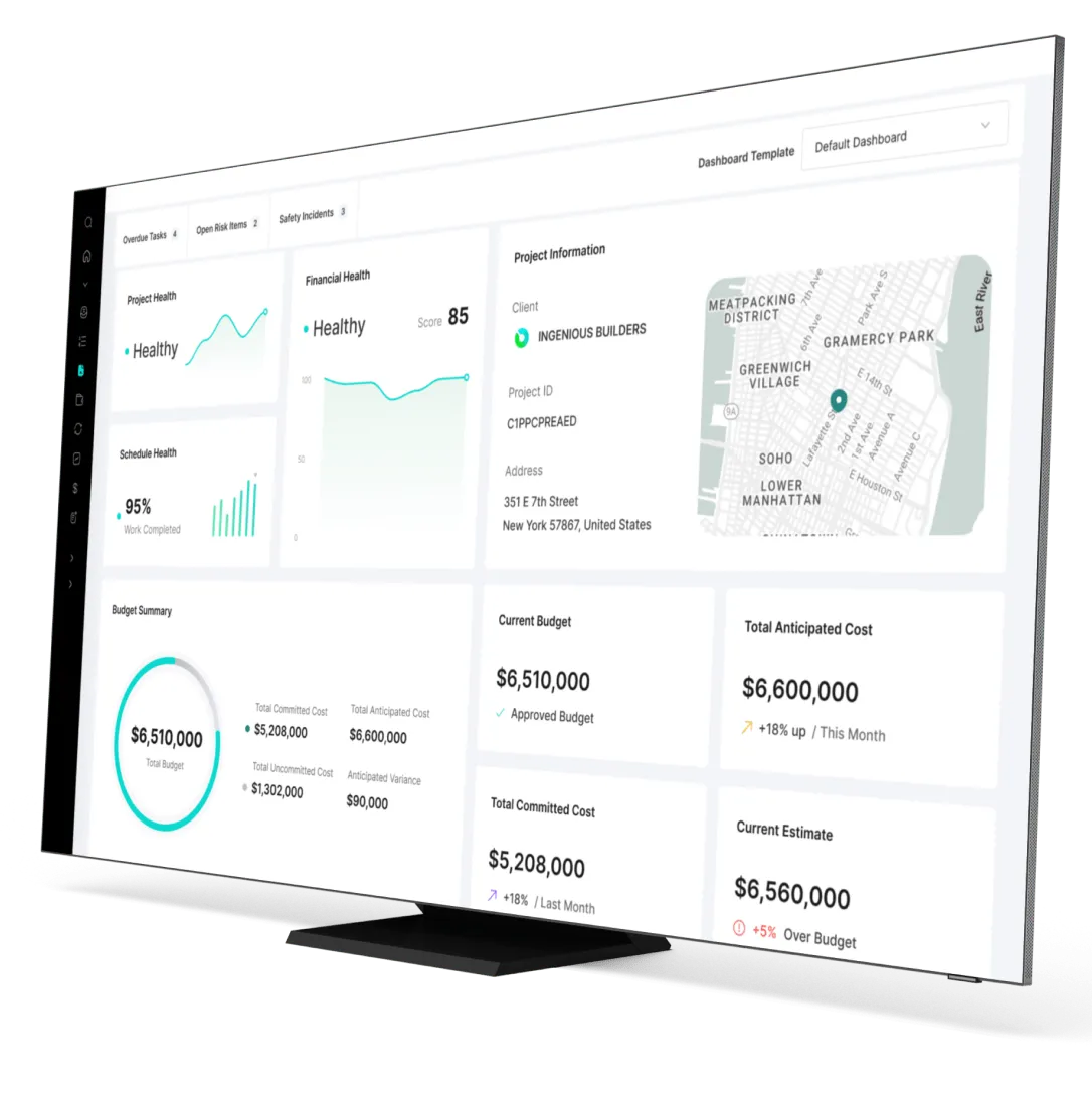 Our construction management software creates clear reporting